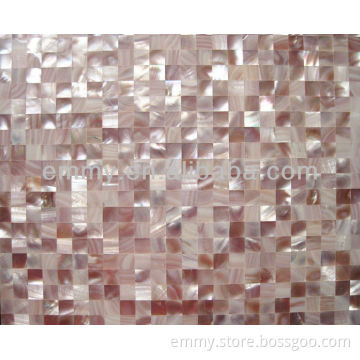 Pink shell mosaic tiles